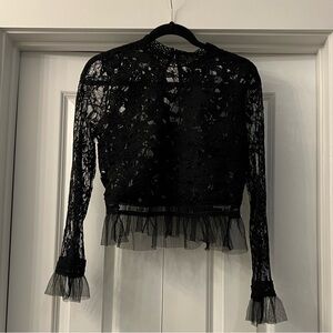 Black Lace Women's Top
